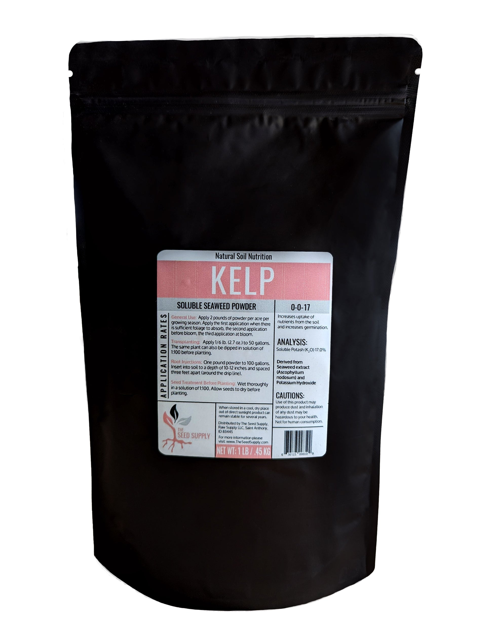 High-quality soluble kelp powder for foliar feeding and soil enrichment.