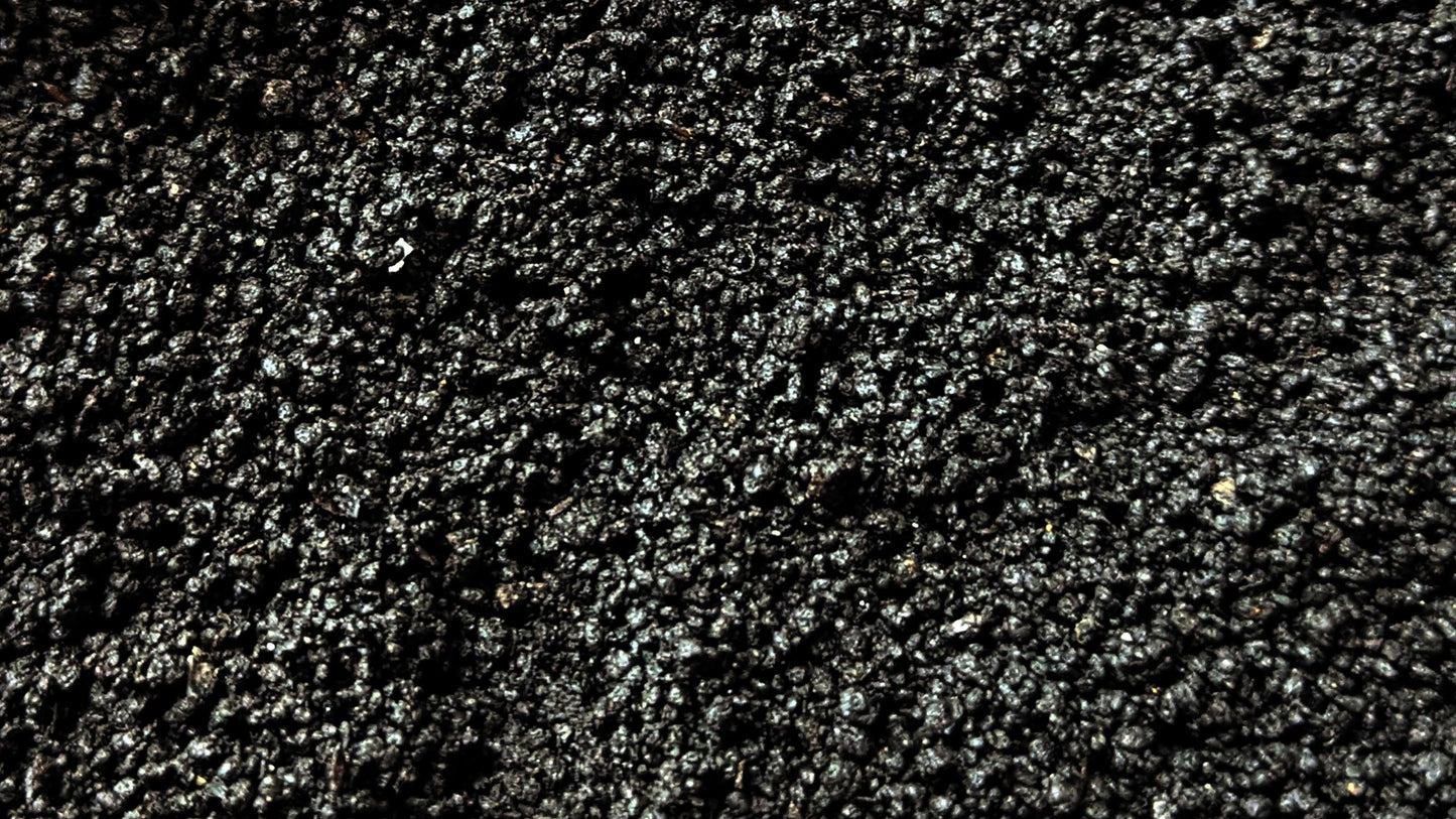 close up of worm castings