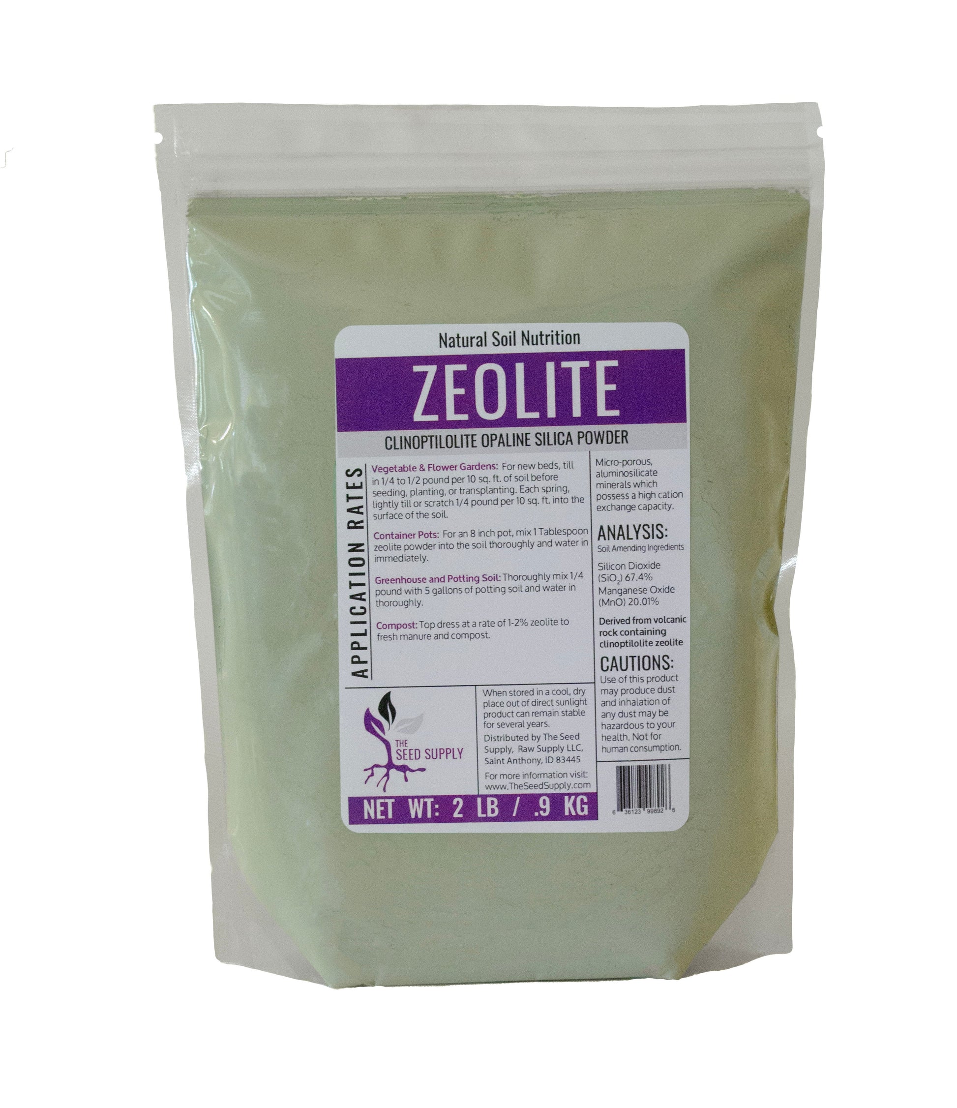 Eco-friendly, non-toxic zeolite powder ideal for gardens, lawns, and greenhouse applications.